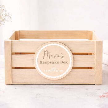 Personalised Luxury Keepsake Box For Mum Memory Gift Crate Mothers Day Gift Idea, 6 of 6