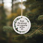 First Christmas As A Family Of Personalised Ceramic Tree Decoration, thumbnail 2 of 3