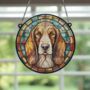 Bassett Hound Stained Glass Effect Suncatcher, thumbnail 5 of 6