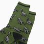 Men's Bamboo Socks Green Dinosaur Bones Skeletons, thumbnail 2 of 4