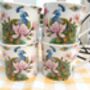 Set Of Four Gift Boxed Palace Mugs In Peacock Design, thumbnail 5 of 8