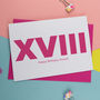 Personalised Birthday Card Roman Numerals, thumbnail 2 of 3