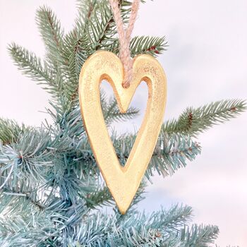 Gold Heart Hanging Decoration, 5 of 5