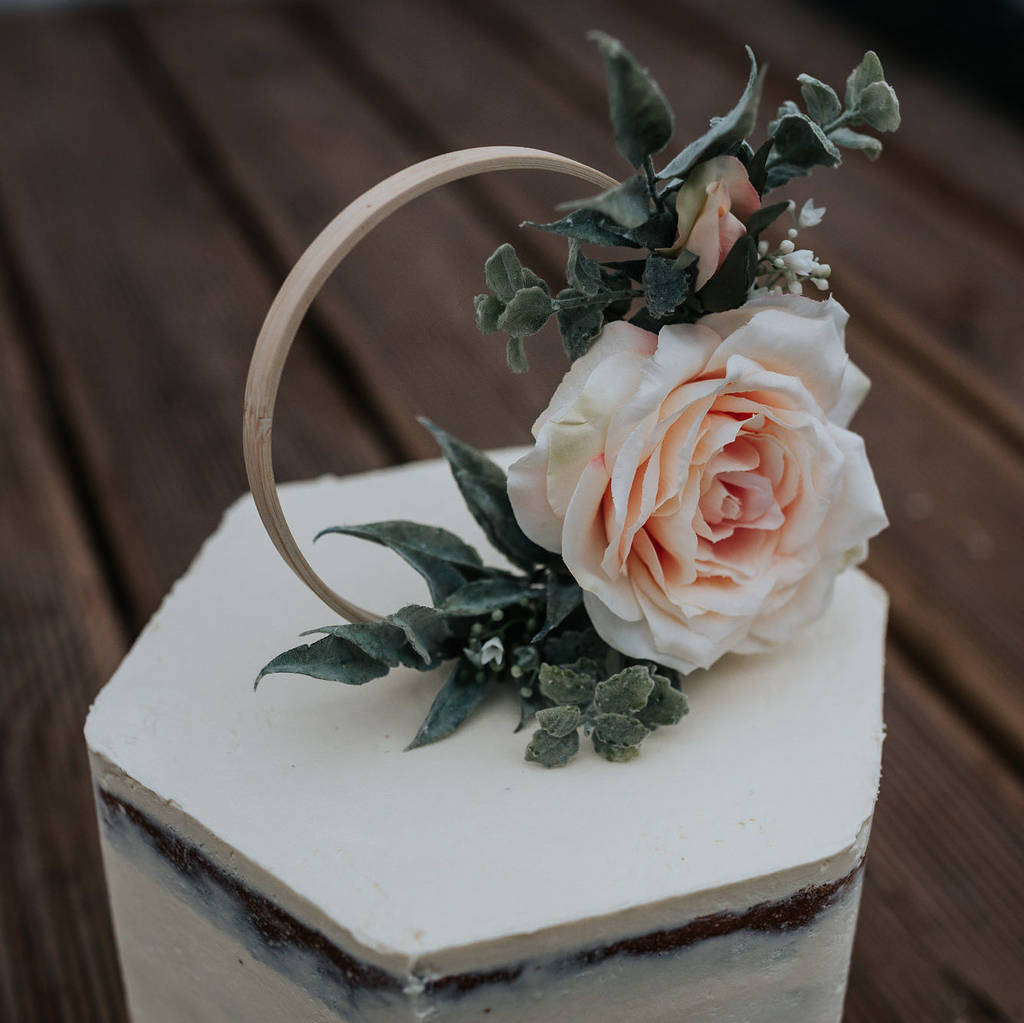 rose wedding cake topper by luna and wild | notonthehighstreet.com
