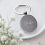 Personalised Engraved Thank You Wedding Favour Keyrings, thumbnail 3 of 5