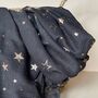 Rose Gold Sketch Stars Scarf In Black, thumbnail 2 of 3