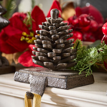 Antique Brown Christmas Stocking Holder Collection, 4 of 4