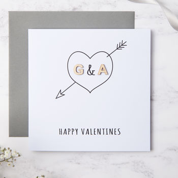 Personalised Initial Love Heart Card, 4 of 5