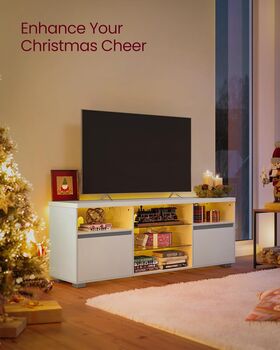 Tv Stand Cabinet With LED Lights 70 Inch Modern Tv Unit, 10 of 12