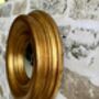 19cm Gold Convex Wall Mirror Porthole Fisheye Design, thumbnail 3 of 8
