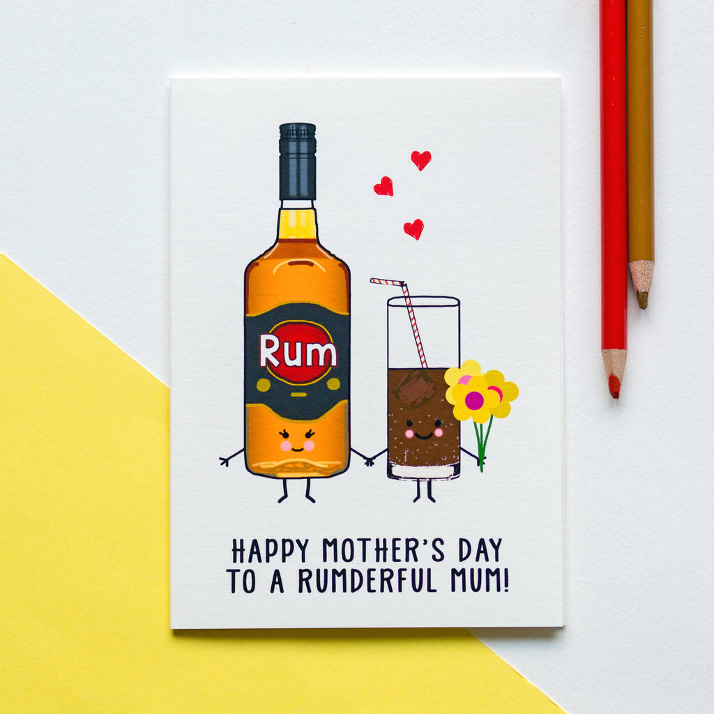 Funny Rum Mothers Day Card By Of Life And Lemons