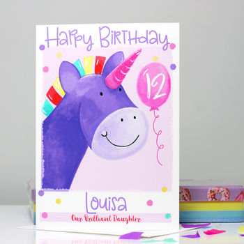 Personalised Unicorn Relation Birthday Card, 6 of 10