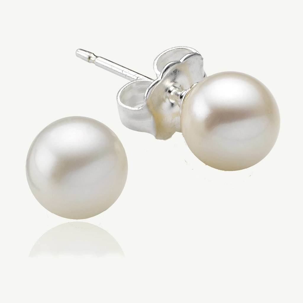 girl freshwater pearl stud earrings by molly brown london ...