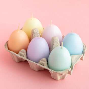 Pastel Egg Candles In An Egg Box, 4 of 12
