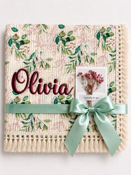 Personalised Baby Blanket Embroidered With Name Soft Customised Blanket, 8 of 12