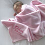 Personalised Baby's Blanket In Pink, thumbnail 1 of 9