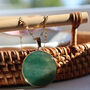 Green Aventurine Round Pendant Necklace, thumbnail 1 of 7