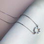 Sterling Silver Crystal Circle Pendant Necklace, thumbnail 4 of 6
