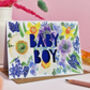 Baby Boy Papercut New Baby Card, thumbnail 1 of 6
