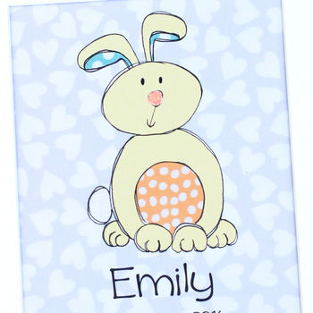 Bunny Personalised Children's Print, 6 of 9