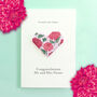 Personalised Floral Wedding Origami Heart Card, thumbnail 2 of 12