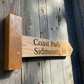 Engraved Coast Path Sign Post, 2 of 8