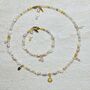 Sun And Moon Gemstone And Charm Necklace, thumbnail 4 of 4