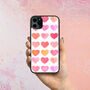 Pastel Love Hearts iPhone Case Personalised, thumbnail 1 of 2