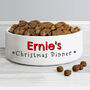 Personalised Christmas Dinner Dog Or Cat Bowl, thumbnail 4 of 5