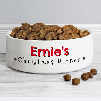 Personalised Christmas Dinner Dog Or Cat Bowl, 4 of 5