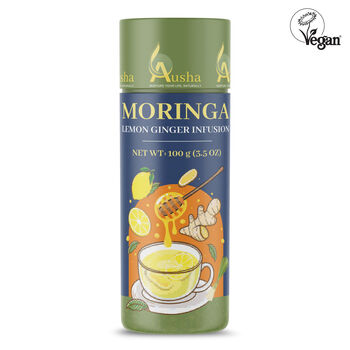 Ausha Moringa Lemon Ginger Tea 100g, 2 of 8
