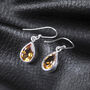 Citrine Teardrop/Dangle Earrings, thumbnail 2 of 4