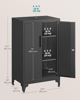 File Cabinet Lockable Multipurpose Garage Steel Storage, 2 of 7