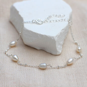 Personalised Gold Or Silver Pearl Chain Bracelet, 2 of 4