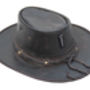 Soft Distressed Foldable Leather Hat, thumbnail 6 of 9