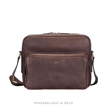 Personalised Soft Leather Shoulder Bag 'Santino M', 4 of 12