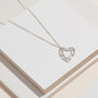 Sterling Silver Small Heart Diamond Pendant, thumbnail 1 of 6