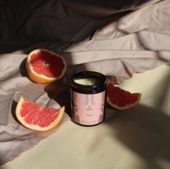 Grapefruit And Bergamot Soy Wax Candle, 2 of 2