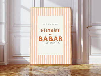 Babar The Elephant Book Cover Print, 2 of 3