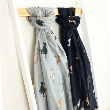 Whippet Print Scarf, 7 of 11