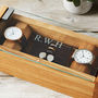 Personalised Etched Glass Cufflinks And Watch Box, thumbnail 4 of 11