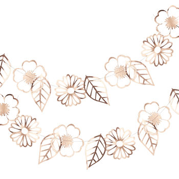 Rose Gold Cut Out Floral Party Garland, 2 of 3
