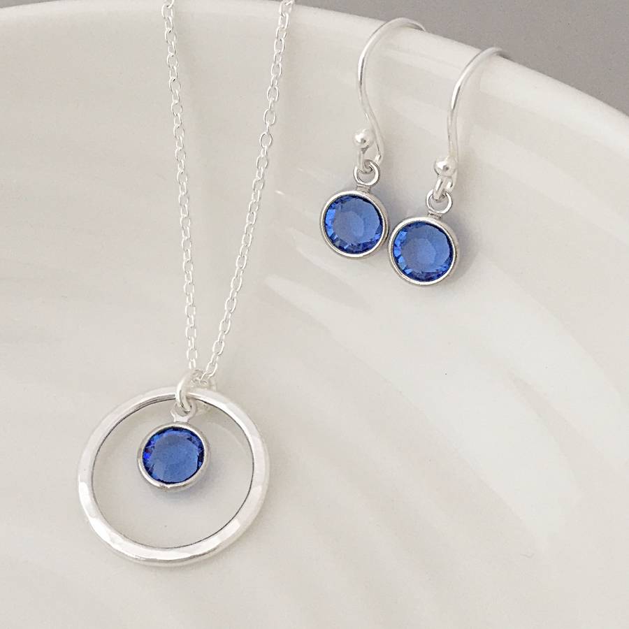 September Birthstone Circle Necklace, 1 of 3