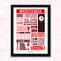 Manchester United Football Club Personalised Print, thumbnail 4 of 5