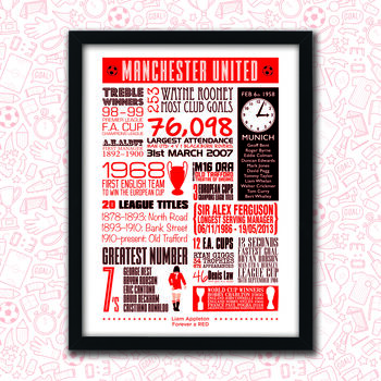 Manchester United Football Club Personalised Print, 4 of 5