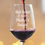 Personalised 'Red Wine At Night' Wine Glass, thumbnail 2 of 5
