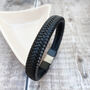 Tread Leather Bracelet Black, thumbnail 6 of 6