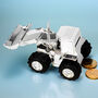 Personalised Silver Plated Digger Money Box, thumbnail 1 of 9
