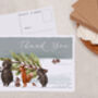 Christmas Woodland Animals Thank You A6 Postcard Pack, thumbnail 2 of 3