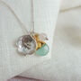 Silver Meadow Flower Gemstone Necklace Blue, thumbnail 1 of 6